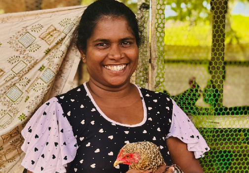 Photo 293: The IFAD and SAPP team visited a successful poultry farmer, Ms. Rasika Shayamalie, lives in Oyagama, Rambewa, Anuradhapura on 9 Feb 2025